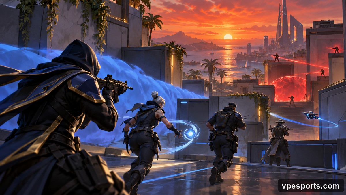 A coordinated attack closes a decisive map at sunset