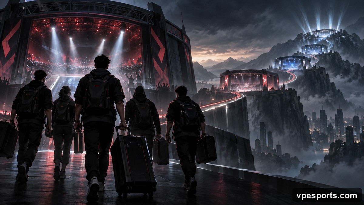 A non-partner roster follows the route toward global VCT events